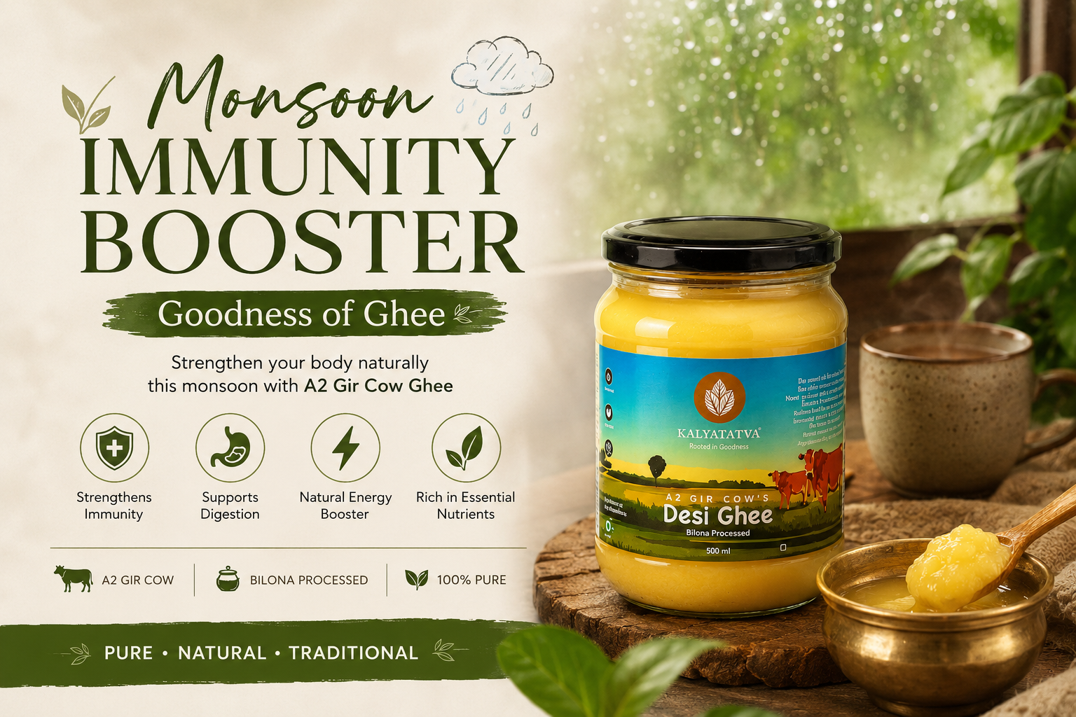 Why Desi Cow Ghee is the Best Monsoon Immunity Booster