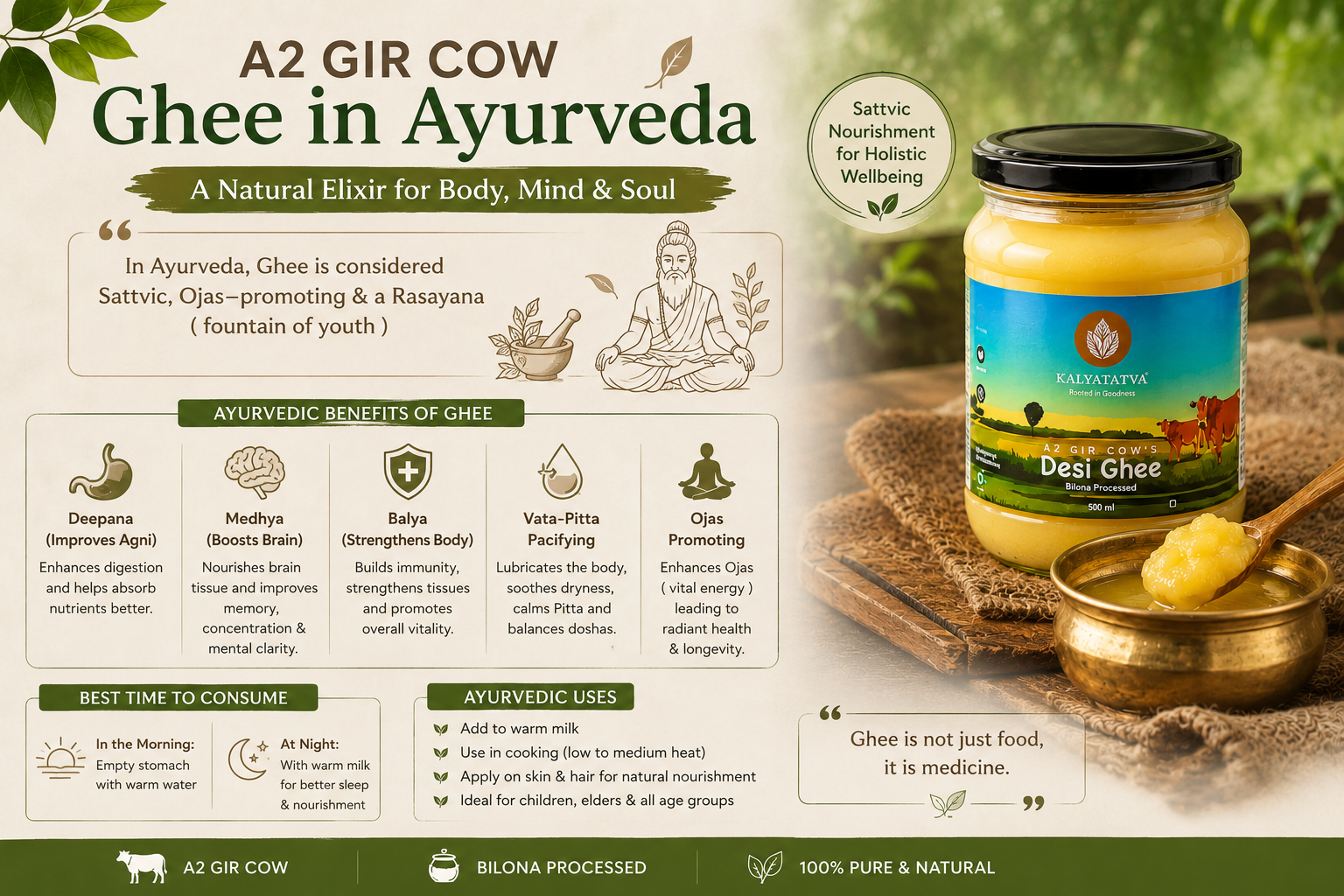 How Desi Cow Ghee Supports Digestion in Monsoon (Vata-Pitta Balance)