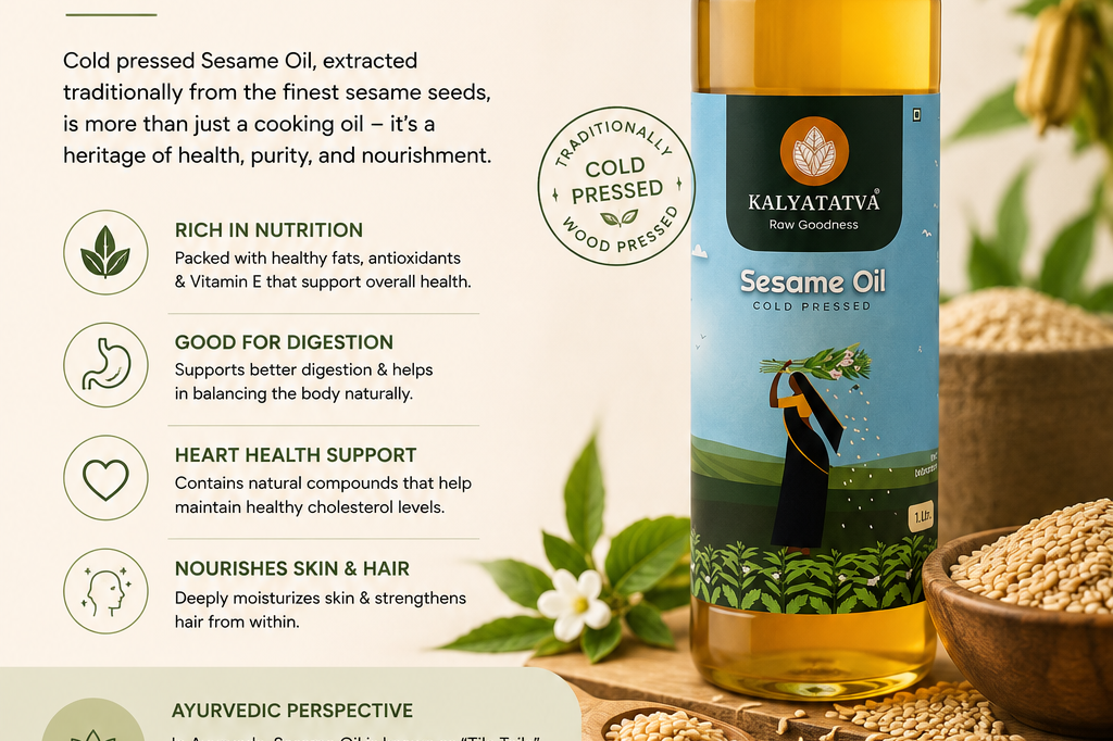 Sesame Oil in Ayurveda: Benefits, Uses & Why It's a Daily Essential (Til Ka Tel)